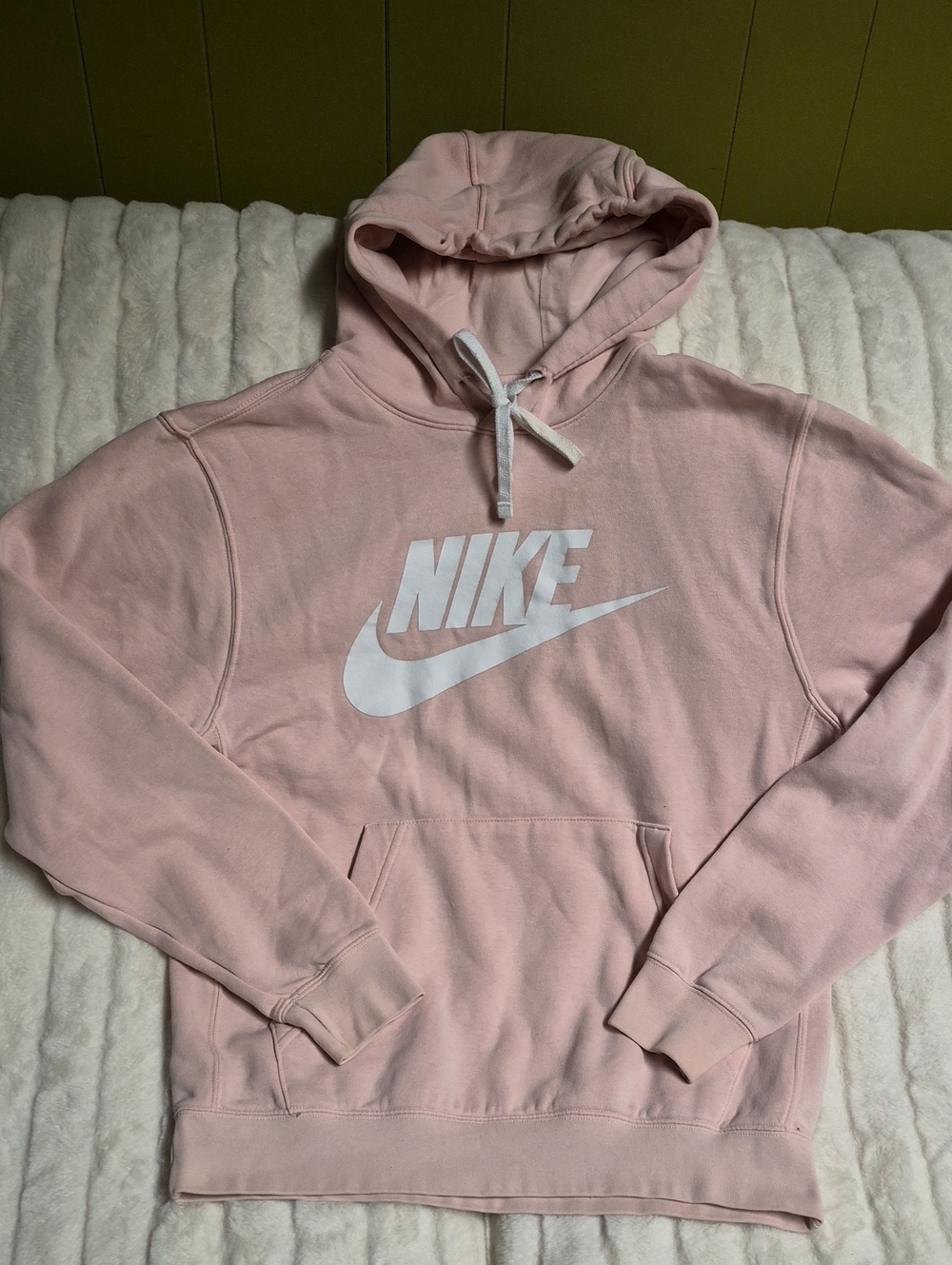 Nike Pink Crewneck Hoodie with White Logo